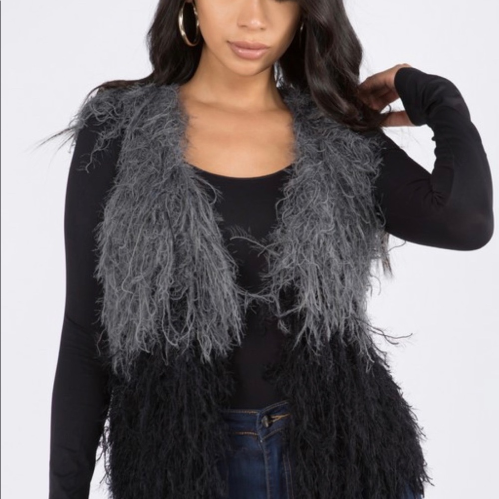 ColorBlock Fringe Sweater Vest
